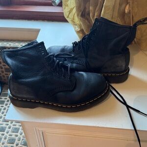 Dr. Martens Black Leather Men's Boots